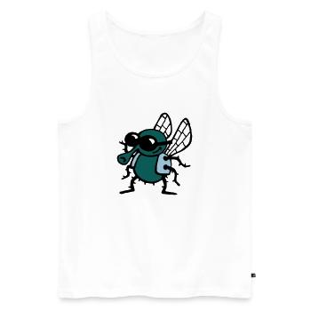 cool_fly_3c_white - Men's Premium Organic Tank Top - white - Front - AI Model Male 178 light (178cm)