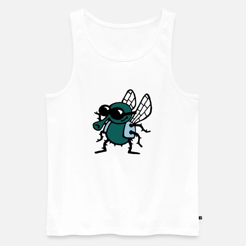 cool_fly_3c_white - Männer Premium Bio Tank Top - Weiß
