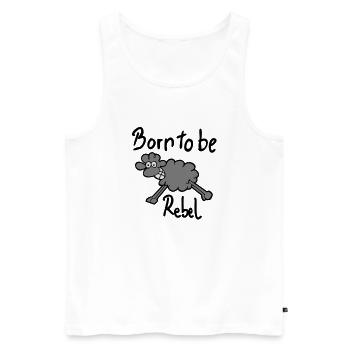 Born to be ... - Débardeur bio Premium Homme - blanc - Devant - Michal (187cm)