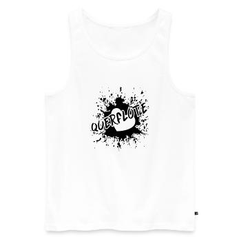 Querflöte - Männer Premium Bio Tank Top - Weiß - Vorne - Michal (187cm)