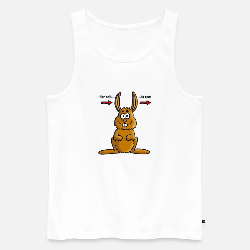 hase_02_e - Männer Premium Bio Tank Top - Weiß