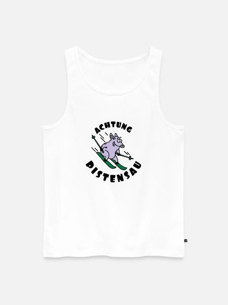 pistensau_02_e_3c - Men's Premium Organic Tank Top - white