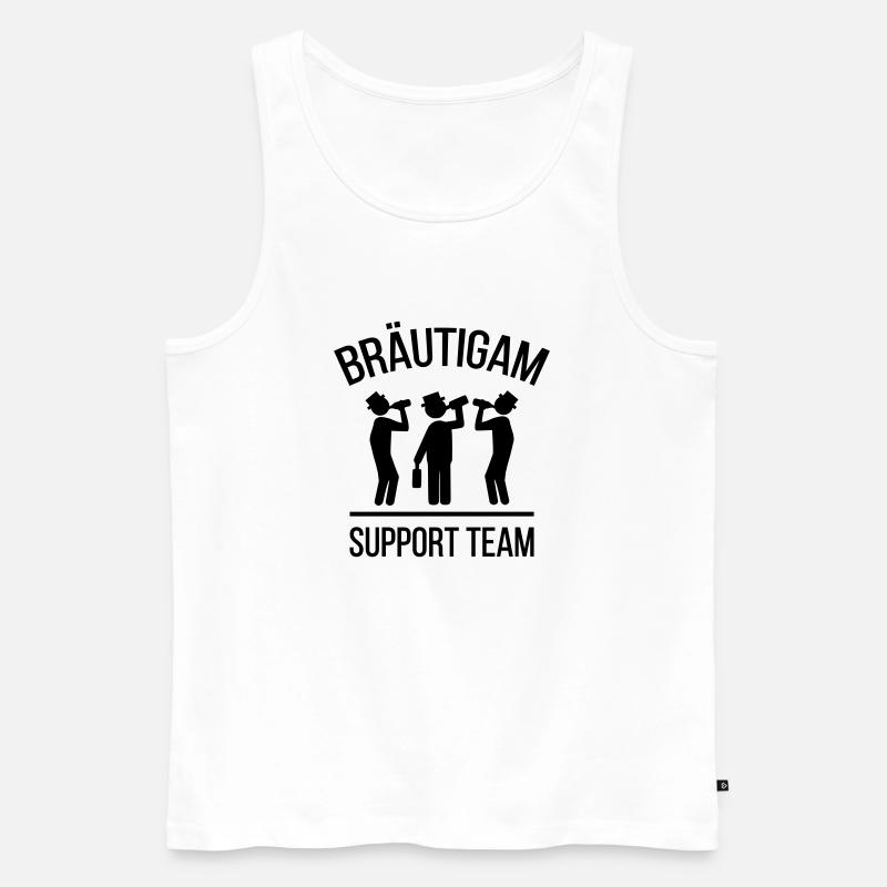 Bräutigam Support Team - Männer Premium Bio Tank Top - Weiß