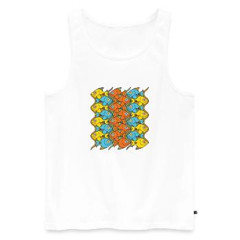 Something is Nicely Fishy Here! - Men's Premium Organic Tank Top - white - Front - AI Model Male 178 light (178cm)