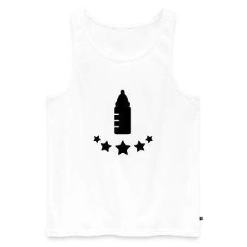 baby__flasche_stars__f1 - Männer Premium Bio Tank Top - Weiß - Vorne - Michal (187cm)