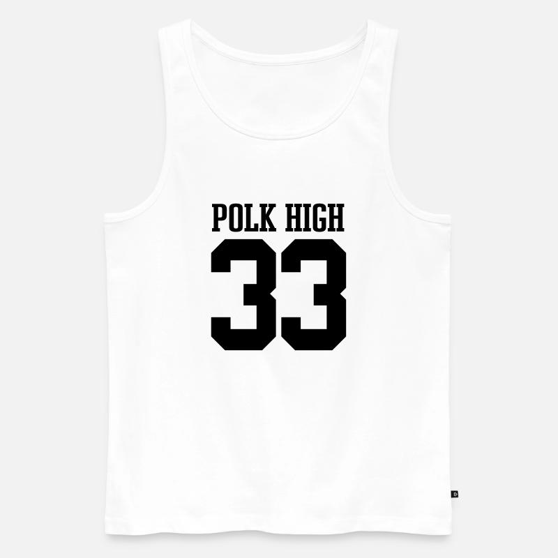 Polk High 33 - Männer Premium Bio Tank Top - Weiß