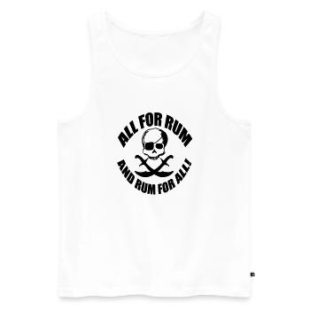 All for rum and rum for all - Men's Premium Organic Tank Top - white - Front - AI Model Male 178 light (178cm)