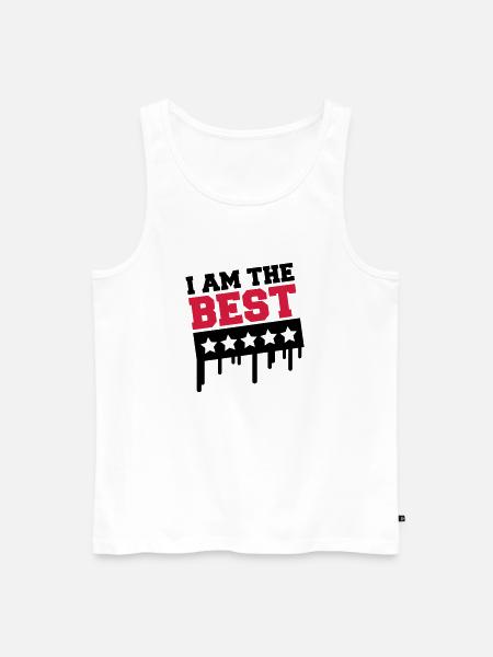 i_am_the_best_a2 - Men's Premium Organic Tank Top - white