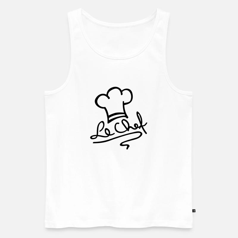 le_chef_ak1 - Männer Premium Bio Tank Top - Weiß