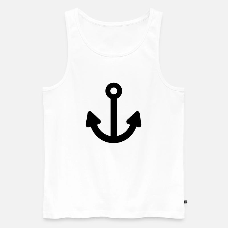 anker - Männer Premium Bio Tank Top - Weiß