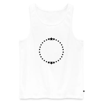 Sterne // 30. Geburtstag // Kreis // Sternenkreis - Männer Premium Bio Tank Top - Weiß - Vorne - AI Model Male 178 light (178cm)