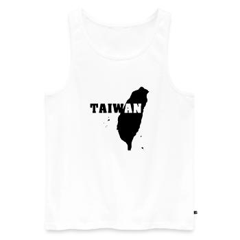 Taiwan (ID: 002004) - Débardeur bio Premium Homme - blanc - Devant - Michal (187cm)