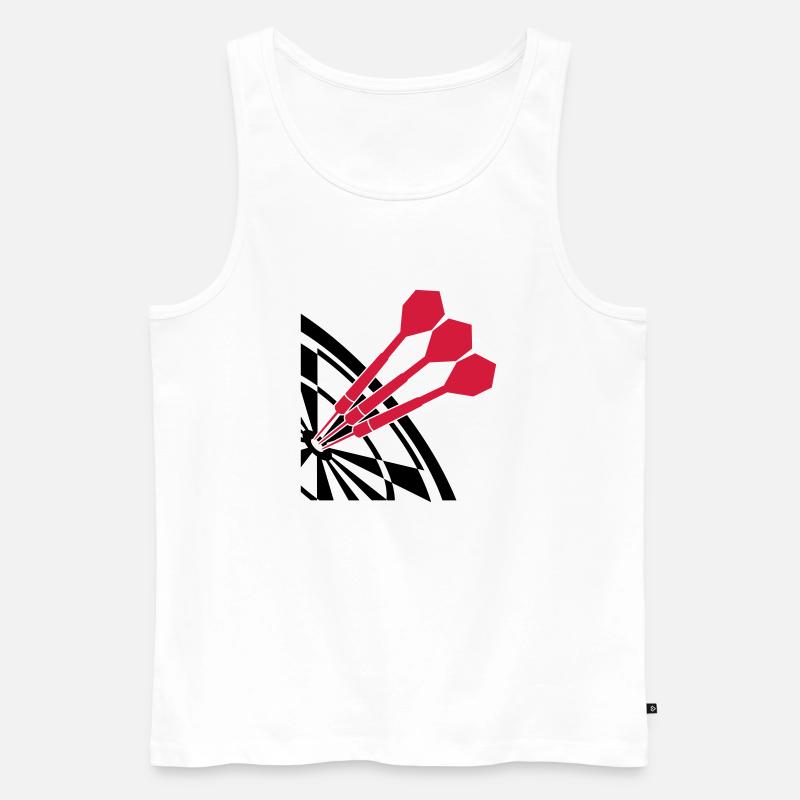 Dart Sport Design - Männer Premium Bio Tank Top - Weiß