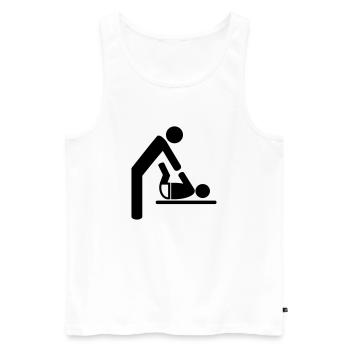 baby - Männer Premium Bio Tank Top - Weiß - Vorne - Michal (187cm)