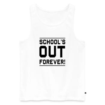 Schools Out Forever - Men's Premium Organic Tank Top - white - Front - AI Model Male 178 light (178cm)