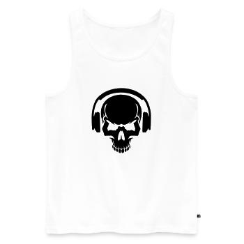 DJ - Débardeur bio Premium Homme - blanc - Devant - AI Model Male 178 light (178cm)