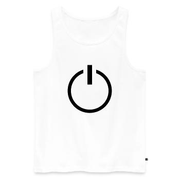 power_icon_f1 - Männer Premium Bio Tank Top - Weiß - Vorne - Michal (187cm)