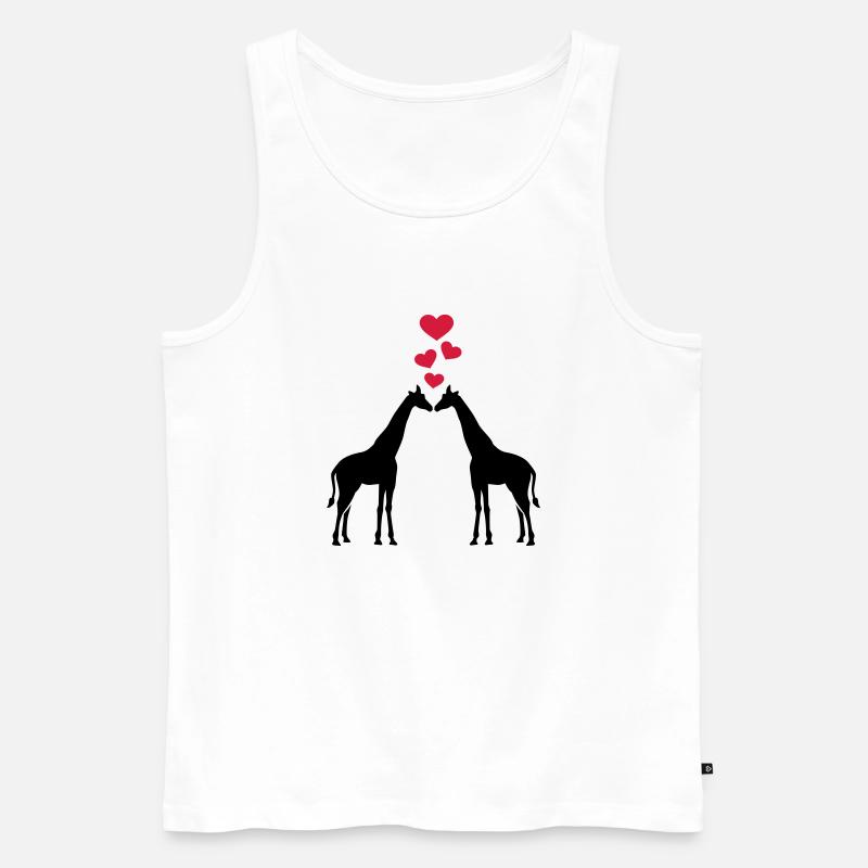 Giraffe - Männer Premium Bio Tank Top - Weiß