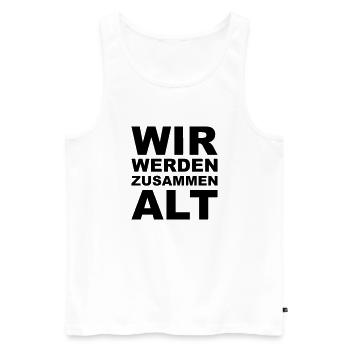 Zusammen alt - Männer Premium Bio Tank Top - Weiß - Vorne - AI Model Male 178 light (178cm)