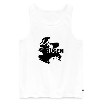 Rügen - Männer Premium Bio Tank Top - Weiß - Vorne - Michal (187cm)