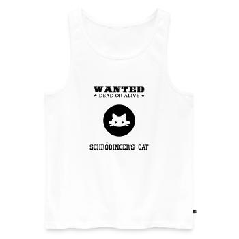 WANTED - Schrödinger's Cat - Débardeur bio Premium Homme - blanc - Devant - AI Model Male 178 light (178cm)