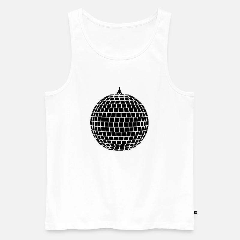 Disco - Männer Premium Bio Tank Top - Weiß