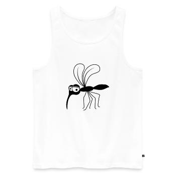 stechmuecke vole insect de la mouche de glace sucer le sang - Débardeur bio Premium Homme - blanc - Devant - AI Model Male 178 light (178cm)