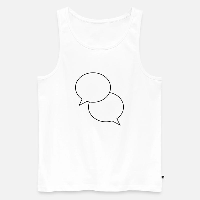 sprechblasen design - Männer Premium Bio Tank Top - Weiß