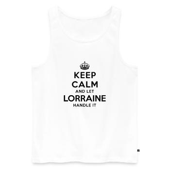 keep calm and let lorraine handle it - Men's Premium Organic Tank Top - white - Front - Michal (187cm)