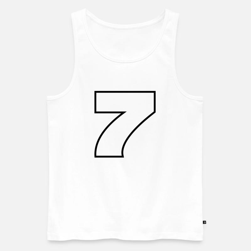 7 - Männer Premium Bio Tank Top - Weiß