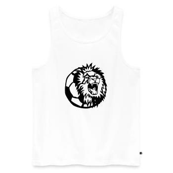 foot lion logo club - Débardeur bio Premium Homme - blanc - Devant - Michal (187cm)