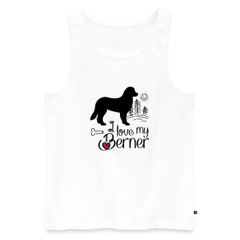 Berner - Männer Premium Bio Tank Top - Weiß - Vorne - AI Model Male 178 light (178cm)