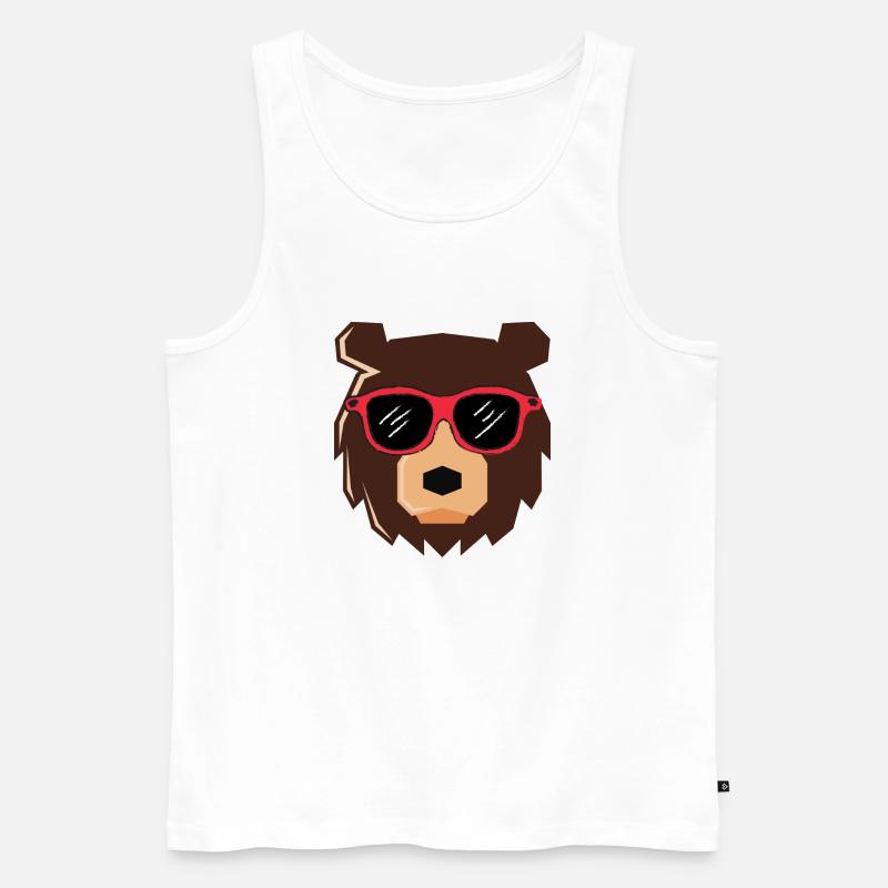 Cooler Bär - Männer Premium Bio Tank Top - Weiß