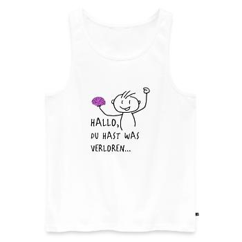 verlorenes Hirn - Männer Premium Bio Tank Top - Weiß - Vorne - Michal (187cm)