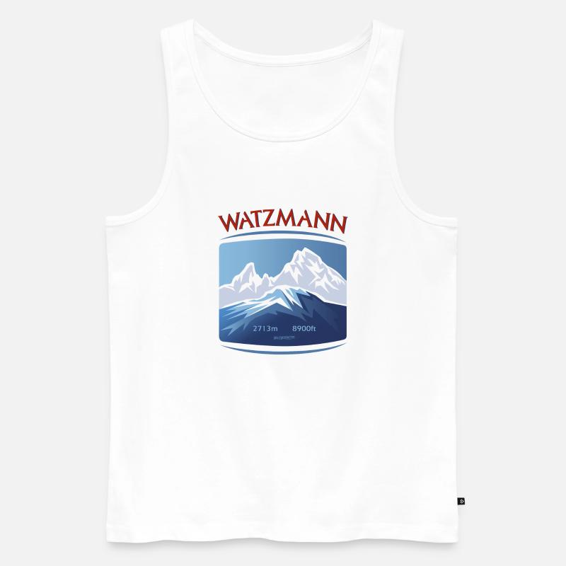 Watzmann Bayern Alps Berchtesgaden - Männer Premium Bio Tank Top - Weiß