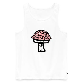Pilz Pilze Giftpilze Mykologie erdig Vektor 1 - Männer Premium Bio Tank Top - Weiß - Vorne - AI Model Male 178 light (178cm)