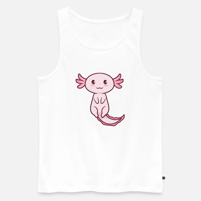 Axolotl Süß - Männer Premium Bio Tank Top - Weiß