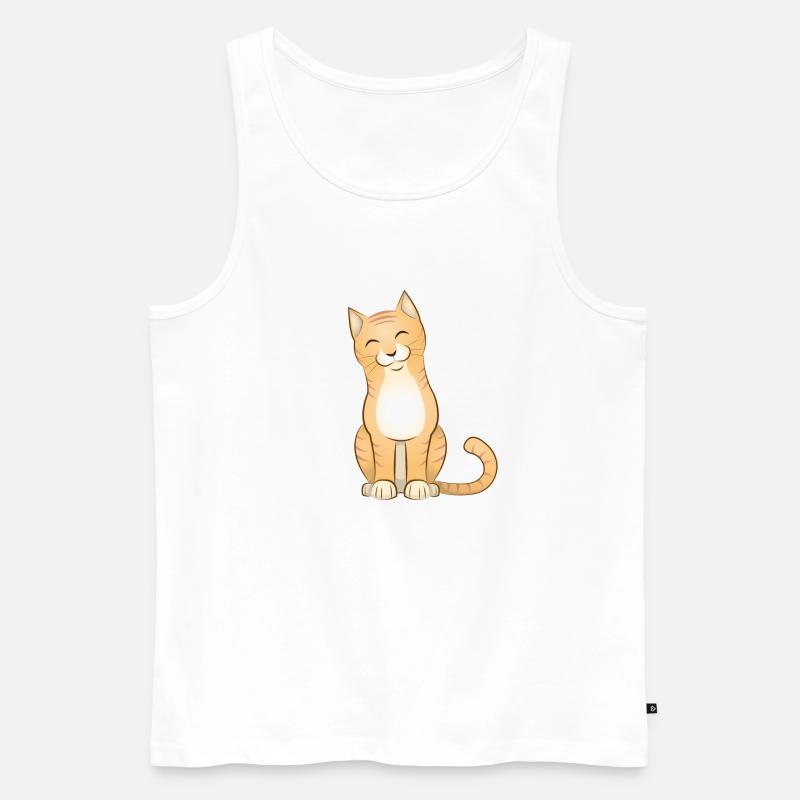 Stubentiger - Männer Premium Bio Tank Top - Weiß