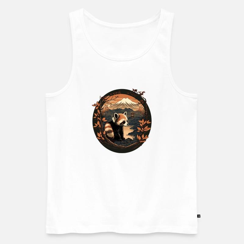 Roter Panda 10 - Männer Premium Bio Tank Top - Weiß