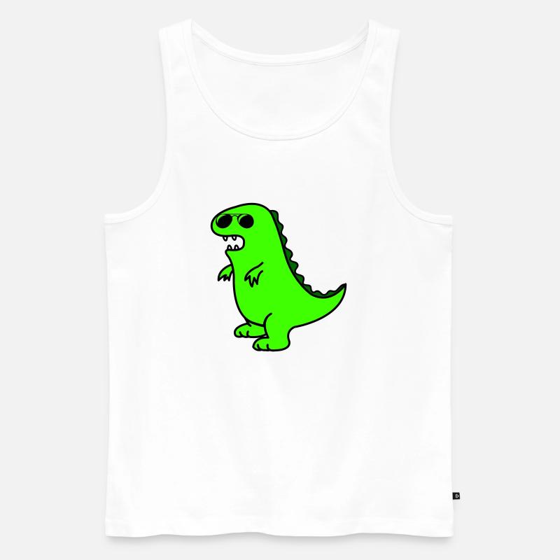 cool dino - Männer Premium Bio Tank Top - Weiß