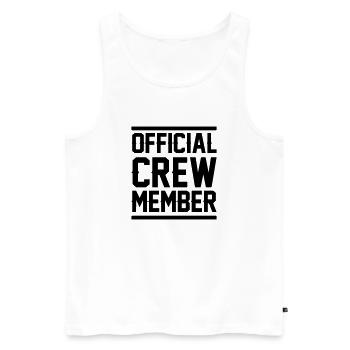 Crew Member - Men's Premium Organic Tank Top - white - Front - Michal (187cm)
