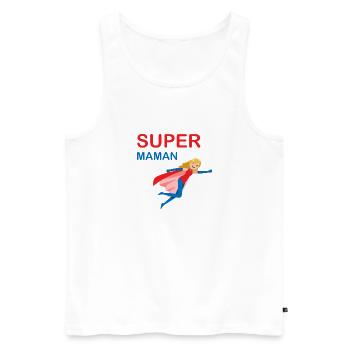 Super Maman - Débardeur bio Premium Homme - blanc - Devant - Michal (187cm)