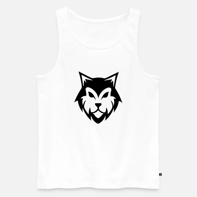 Leitwolf - Männer Premium Bio Tank Top - Weiß