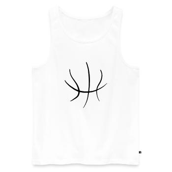 Basketball 06 - Männer Premium Bio Tank Top - Weiß - Vorne - AI Model Male 178 light (178cm)
