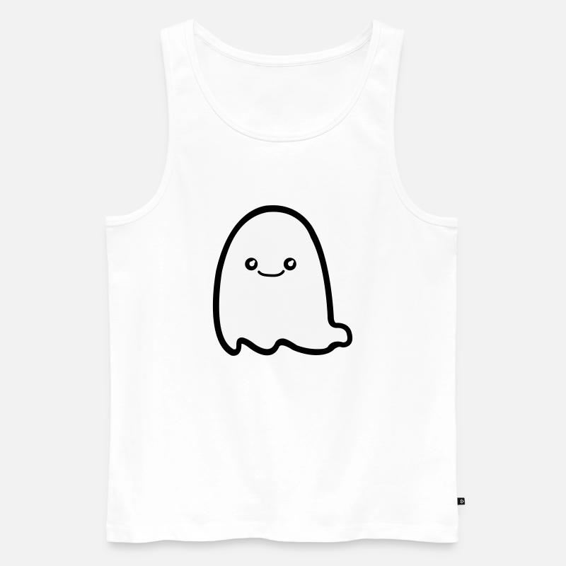 ghost comic - Männer Premium Bio Tank Top - Weiß