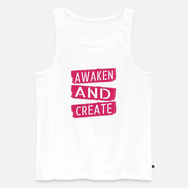 fostering creativity innovative ideas - Männer Premium Bio Tank Top - Weiß
