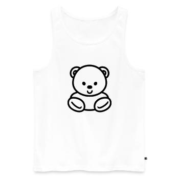 Teddy Bear - Men's Premium Organic Tank Top - white - Front - Michal (187cm)