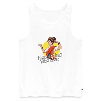 Laos Laote Laoten Lao Neujahr I Geschenk - Männer Premium Bio Tank Top - Weiß - Vorne - AI Model Male 178 light (178cm)
