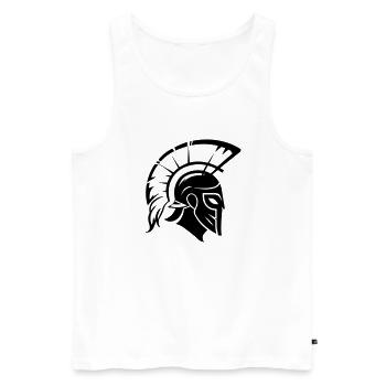 Sparta Spartanischer Krieger - Männer Premium Bio Tank Top - Weiß - Vorne - AI Model Male 178 light (178cm)