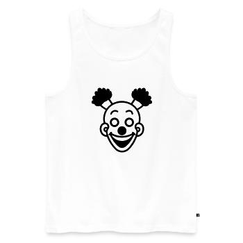 Clown - Men's Premium Organic Tank Top - white - Front - AI Model Male 178 light (178cm)